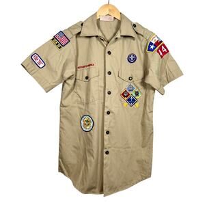 Vintage Boys Scouts of America Full Outfit With Bandana Shirt Men's Small
